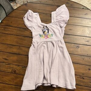 Bluey Lucy Lilac Textured Knit Tank Dress